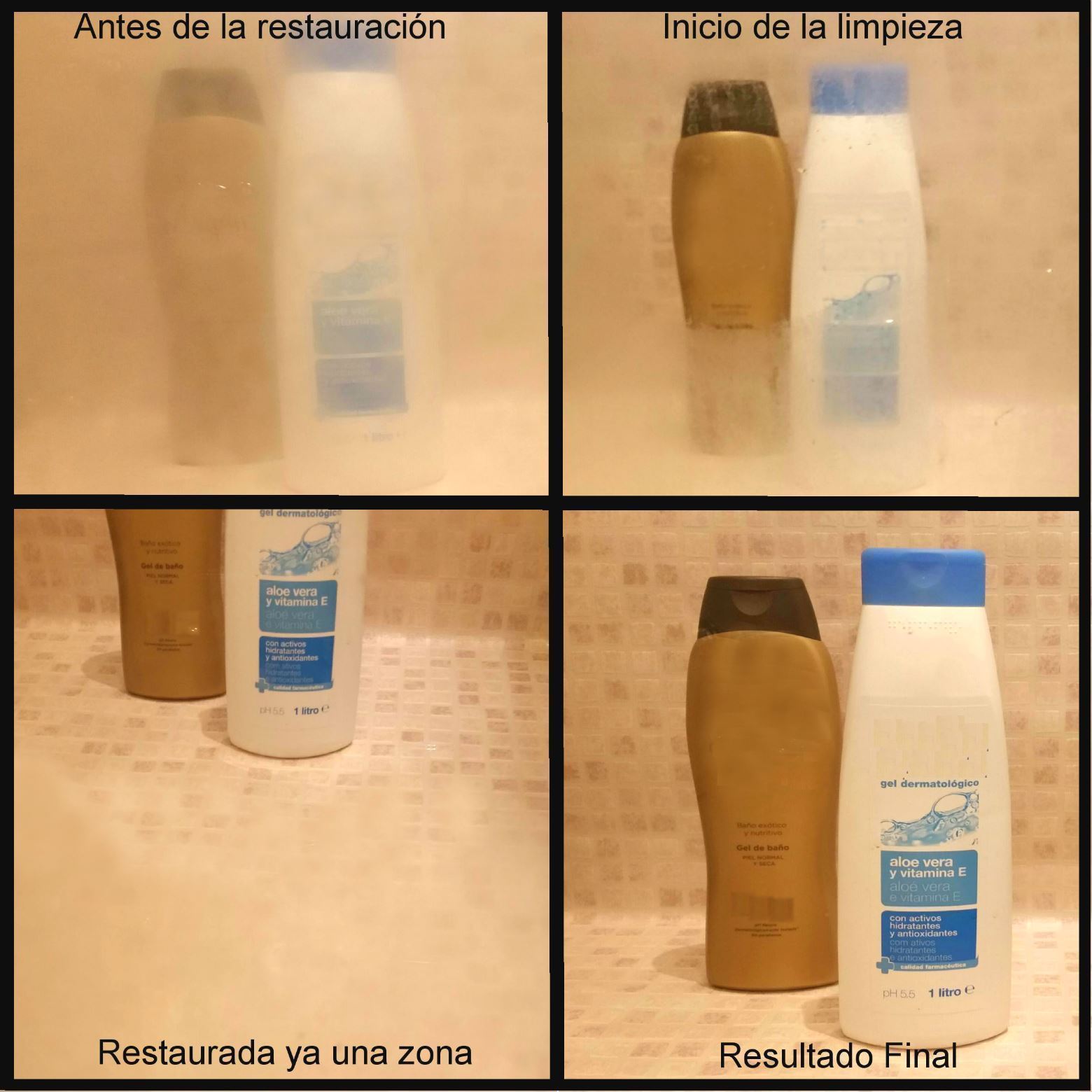 Kit de productos para quitar la cal de la mampara de ducha y aplicarle protección antical - Imagen 3