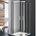 Mampara de ducha semicircular plata brillo y cristal modelo PRESTIGE - Imagen 1