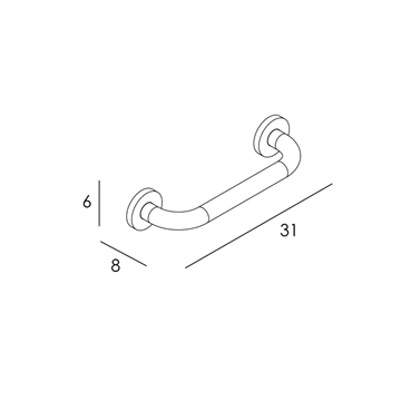Asa de seguridad 31 cm serie CORE acabado negro mate - Imagen 2