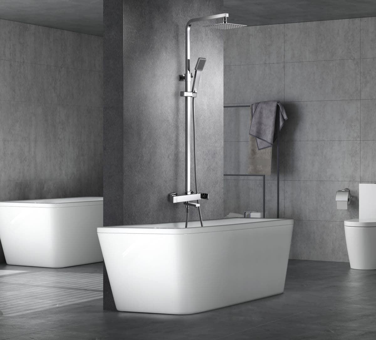 Barra de bañera monomando serie FIYI acabado cromo - Imagen 1