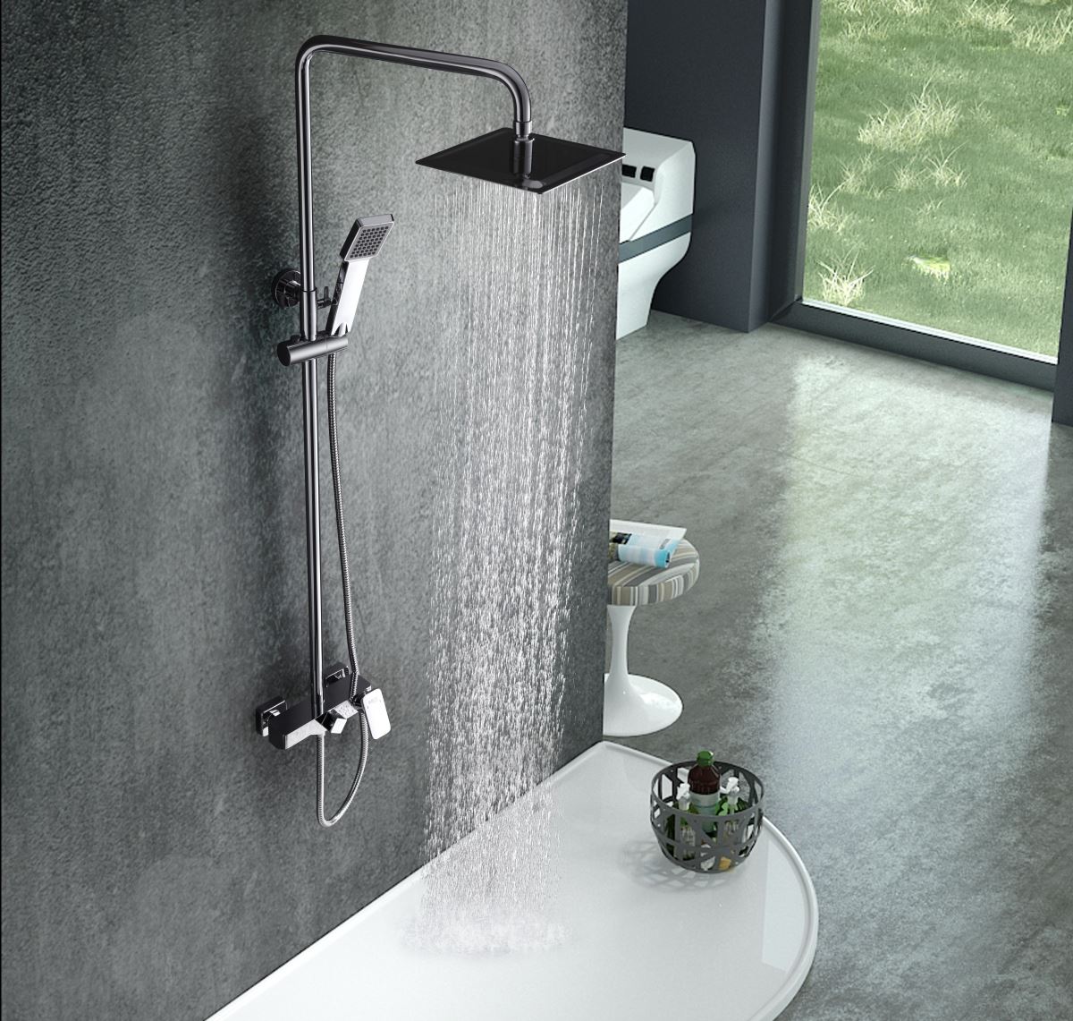 Barra de bañera monomando serie SAONA acabado cromo - Imagen 2