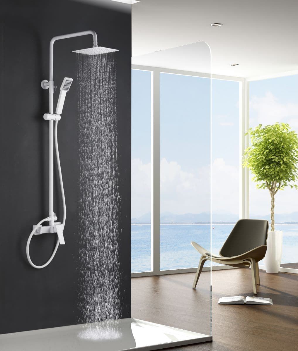 Barra de ducha monomando serie ART acabado blanco - Imagen 1