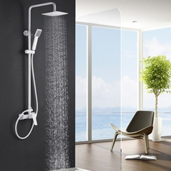 Barra de ducha monomando serie ART acabado blanco - Imagen 1