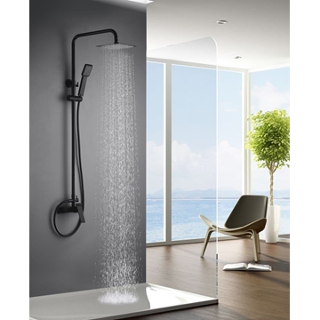 Barra de ducha monomando serie ART acabado negro-gun metal - Imagen 1