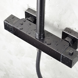 Barra de ducha monomando serie ART acabado negro-gun metal - Imagen 2