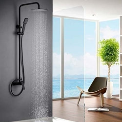 Barra de ducha monomando serie ART acabado negro mate - Imagen 1