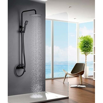 Barra de ducha monomando serie ART acabado negro mate - Imagen 1