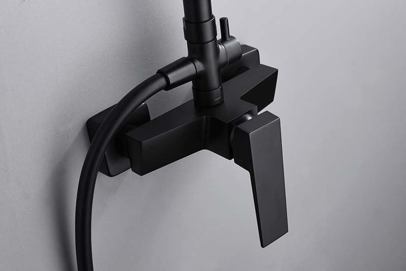 Barra de ducha monomando serie ART acabado negro mate - Imagen 2