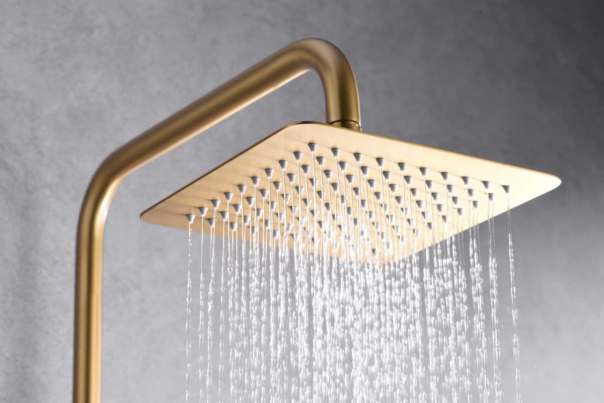 Barra de ducha monomando serie ART acabado oro cepillado - Imagen 4