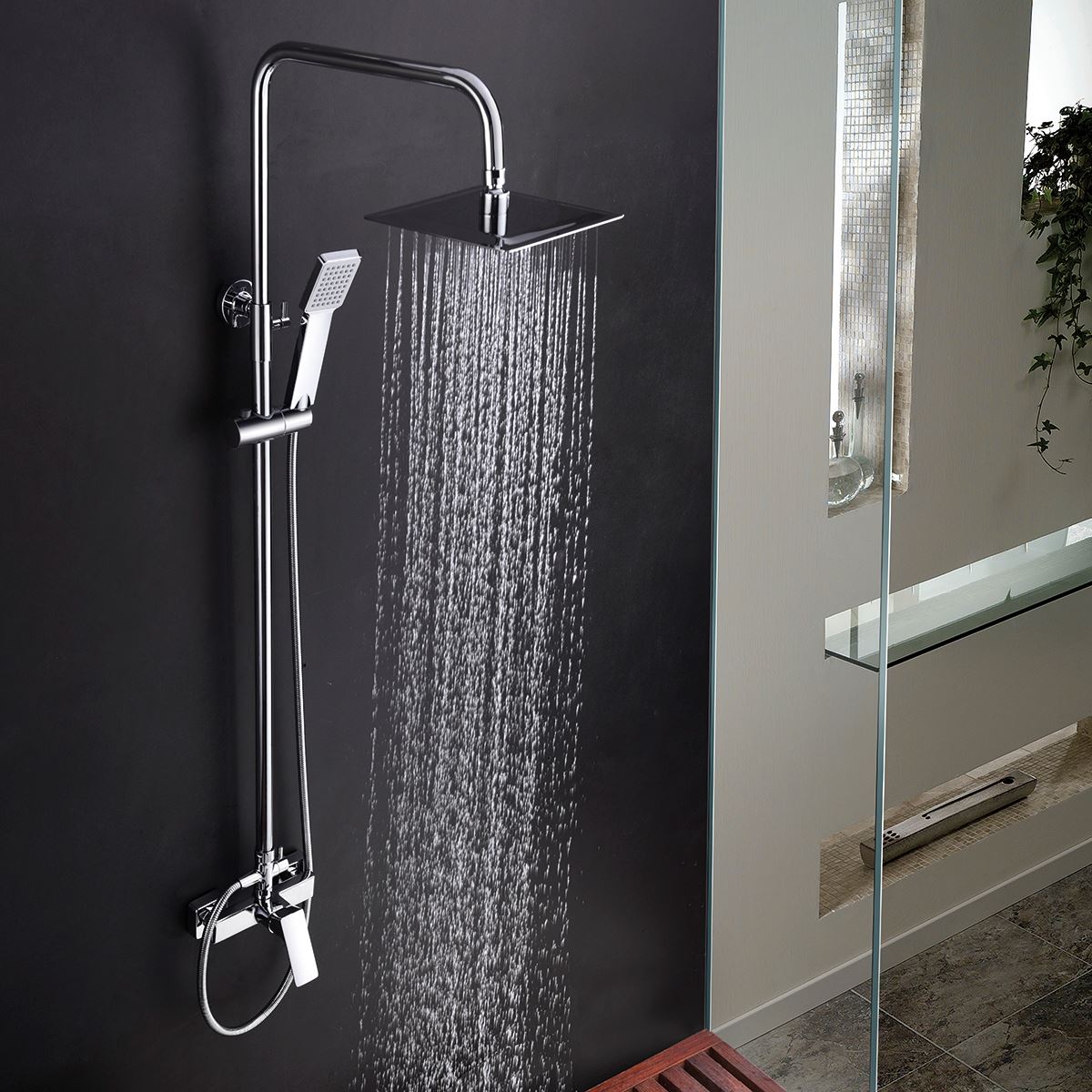 Barra de ducha monomando serie BALI acabado cromo - Imagen 1