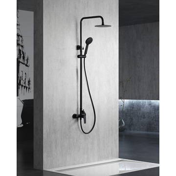 Barra de ducha monomando serie BELGICA acabado negro mate - Imagen 1