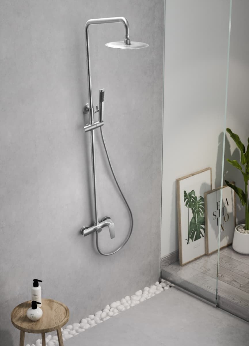 Barra de ducha monomando serie DELOS acabado acero S.316 - Imagen 1