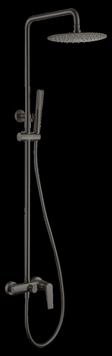 Barra de ducha monomando serie DELOS acabado black gun metal - Imagen 4