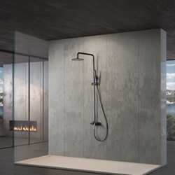 Barra de ducha monomando serie DELOS acabado negro mate - Imagen 1