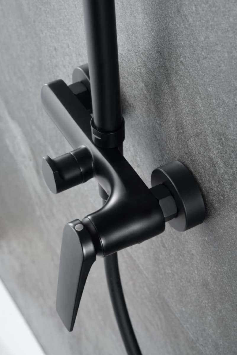 Barra de ducha monomando serie DELOS acabado negro mate - Imagen 2
