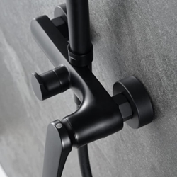 Barra de ducha monomando serie DELOS acabado negro mate - Imagen 2