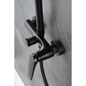 Barra de ducha monomando serie DELOS acabado negro mate - Imagen 2