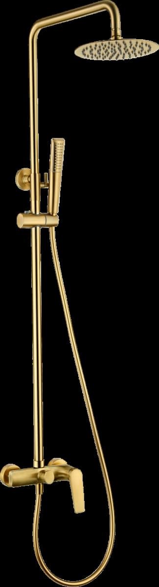 Barra de ducha monomando serie DELOS acabado oro cepillado - Imagen 4