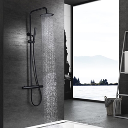 Barra de ducha monomando serie DINAMARCA acabado negro mate - Imagen 1