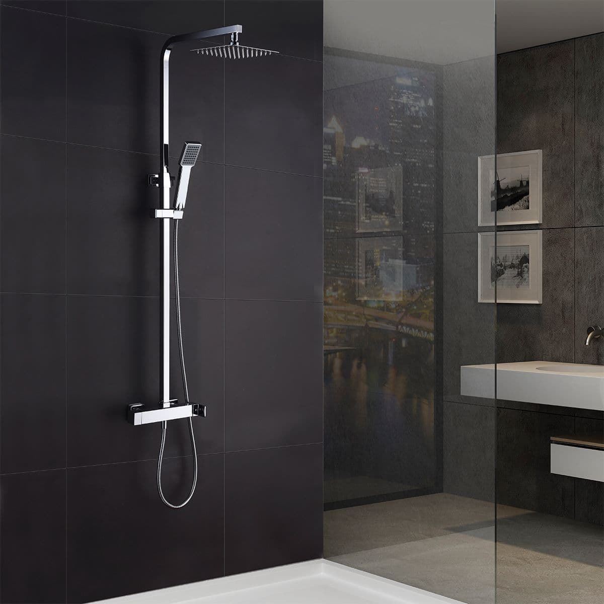 Barra de ducha monomando serie FIYI acabado cromo - Imagen 1