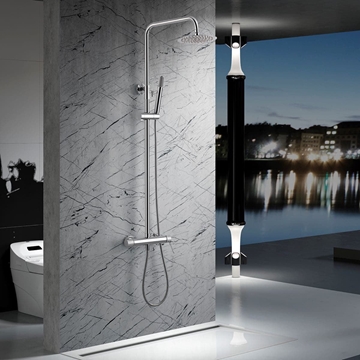 Barra de ducha monomando serie LINE acabado cromo - Imagen 1