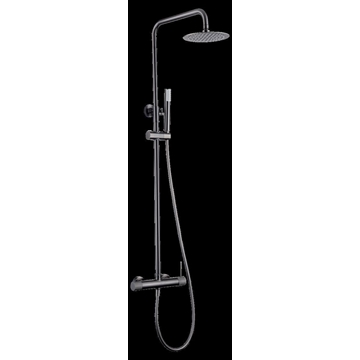 Barra de ducha monomando serie LINE acabado negro-gun metal - Imagen 2