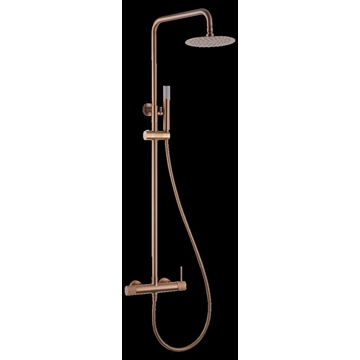 Barra de ducha monomando serie LINE acabado oro rosa cepillado - Imagen 1