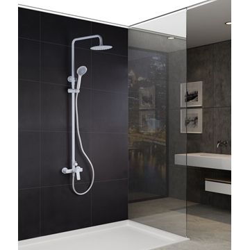 Barra de ducha monomando serie LUXOR acabado blanco mate - Imagen 1