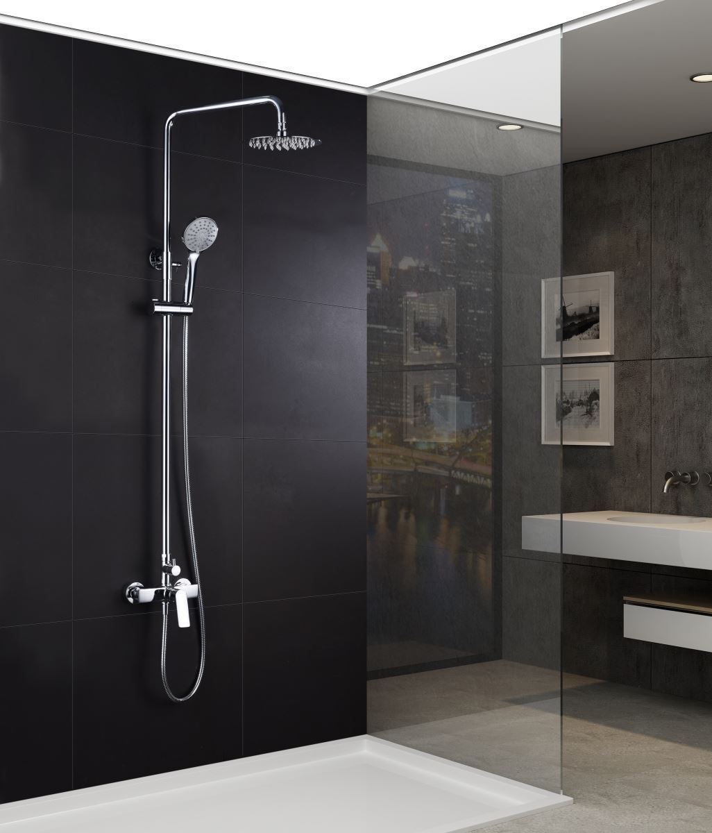 Barra de ducha monomando serie LUXOR acabado cromo - Imagen 1