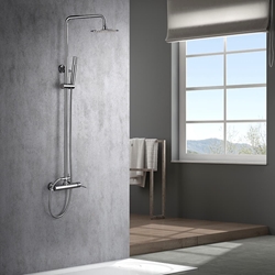 Barra de ducha monomando serie MILOS acabado cromo - Imagen 1