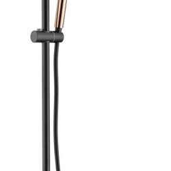 Barra de ducha monomando serie MILOS acabado oro rosa brillo / negro mate - Imagen 2