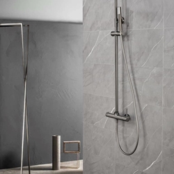 Barra de ducha monomando serie MONZA acabado negro gun metal - Imagen 1