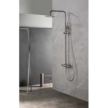 Barra de ducha monomando serie MONZA acabado negro gun metal - Imagen 1