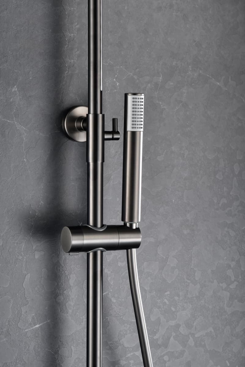 Barra de ducha monomando serie MONZA acabado negro gun metal - Imagen 4