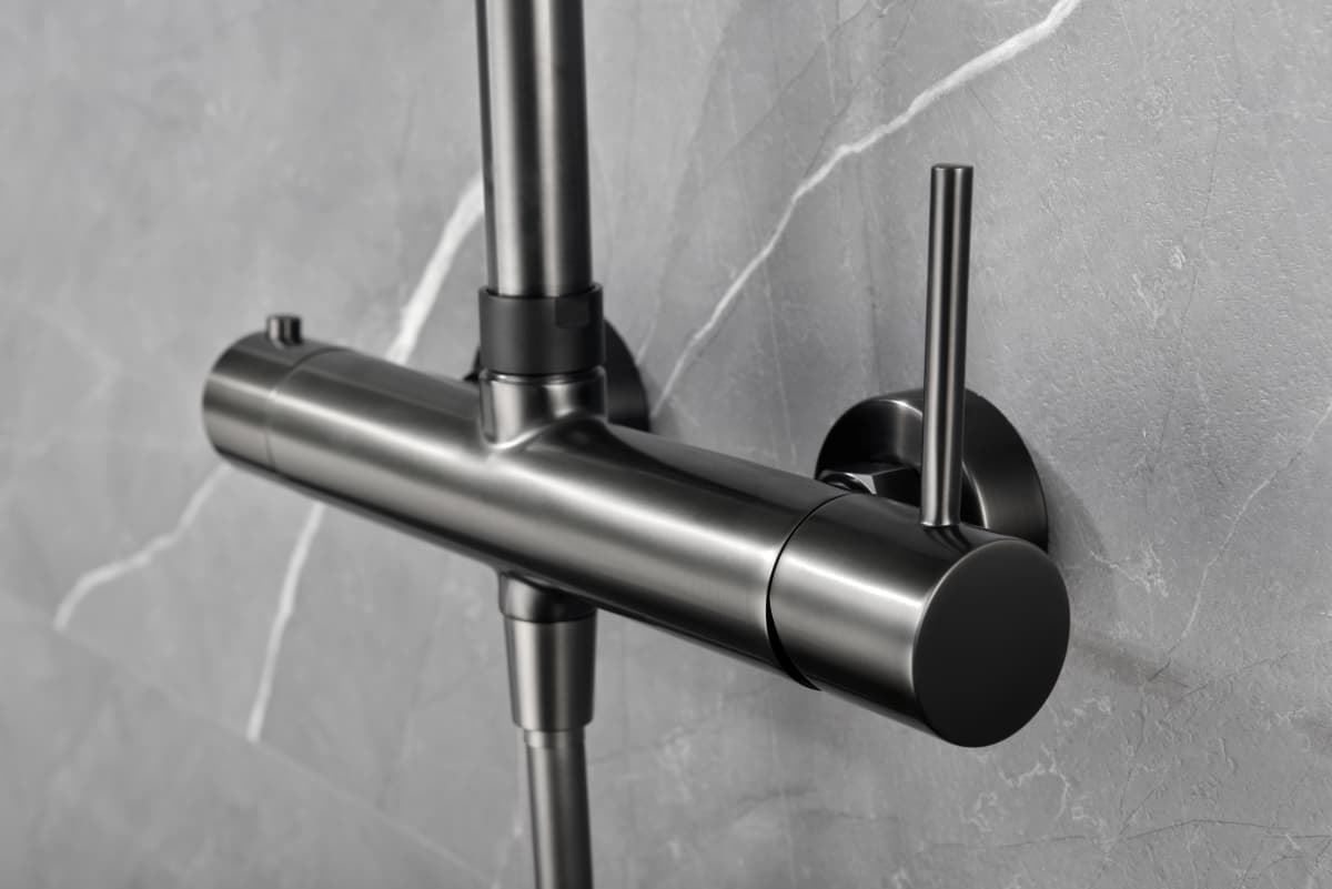 Barra de ducha monomando serie MONZA acabado negro gun metal - Imagen 6