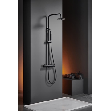 Barra de ducha monomando serie MONZA acabado negro mate - Imagen 1