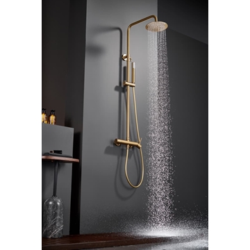 Barra de ducha monomando serie MONZA acabado oro cepillado - Imagen 2