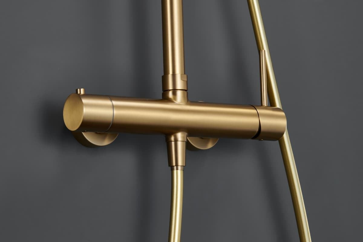 Barra de ducha monomando serie MONZA acabado oro cepillado - Imagen 3