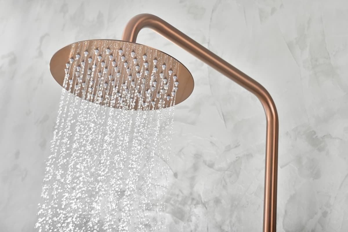 Barra de ducha monomando serie MONZA acabado oro rosa cepillado - Imagen 2