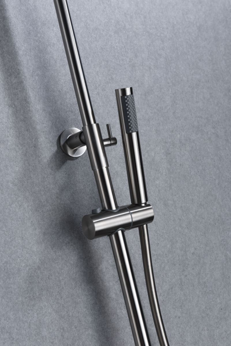 Barra de ducha monomando serie MOSCU acabado acero S.316 Válido tanto para interior como exterior. Alta resistencia - Imagen 5