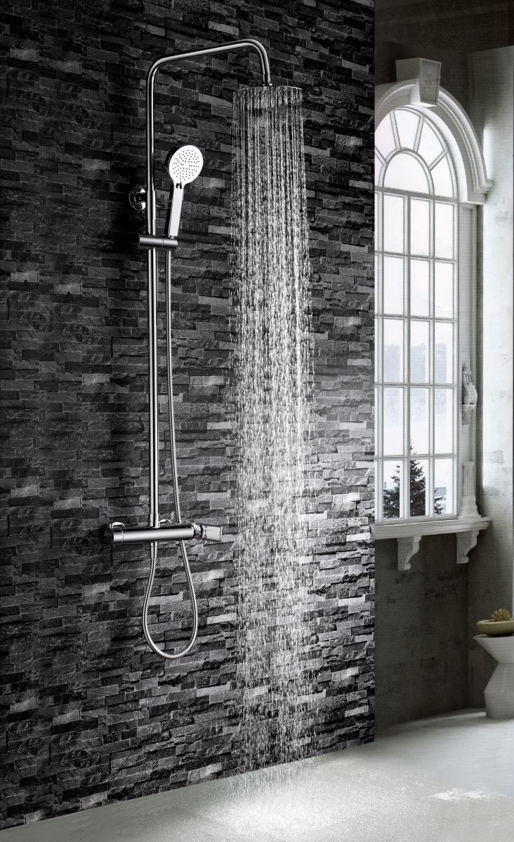 Barra de ducha monomando serie NASSAU acabado cromo - Imagen 1