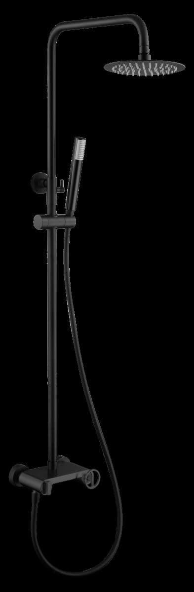 Barra de ducha monomando serie OLIMPO acabado negro mate - Imagen 1