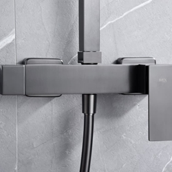 Barra de ducha monomando serie PISA acabado negro gun metal - Imagen 2