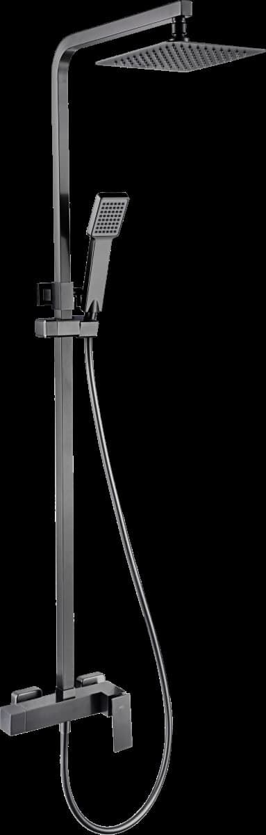 Barra de ducha monomando serie PISA acabado negro gun metal - Imagen 4