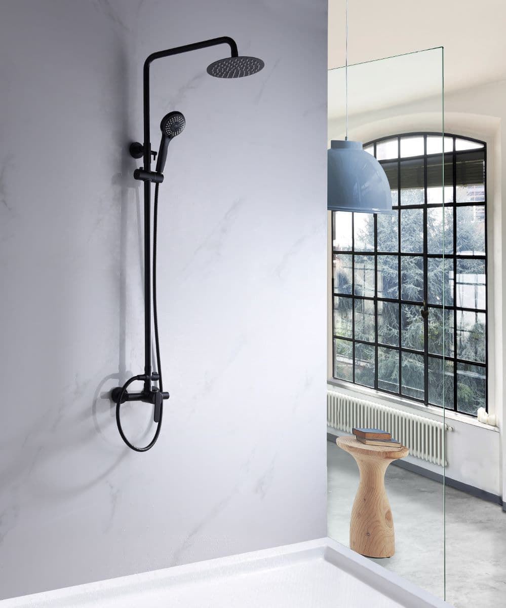 Barra de ducha monomando serie ROMA acabado negro mate - Imagen 1