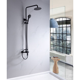 Barra de ducha monomando serie ROMA acabado negro mate - Imagen 1