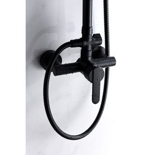 Barra de ducha monomando serie ROMA acabado negro mate - Imagen 2