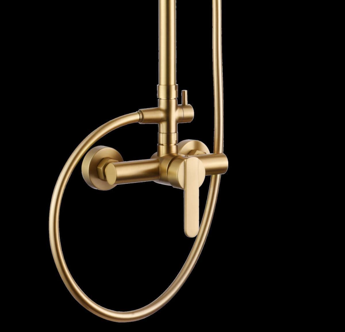 Barra de ducha monomando serie ROMA acabado oro cepillado - Imagen 2