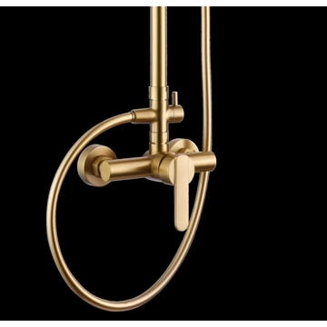 Barra de ducha monomando serie ROMA acabado oro cepillado - Imagen 2