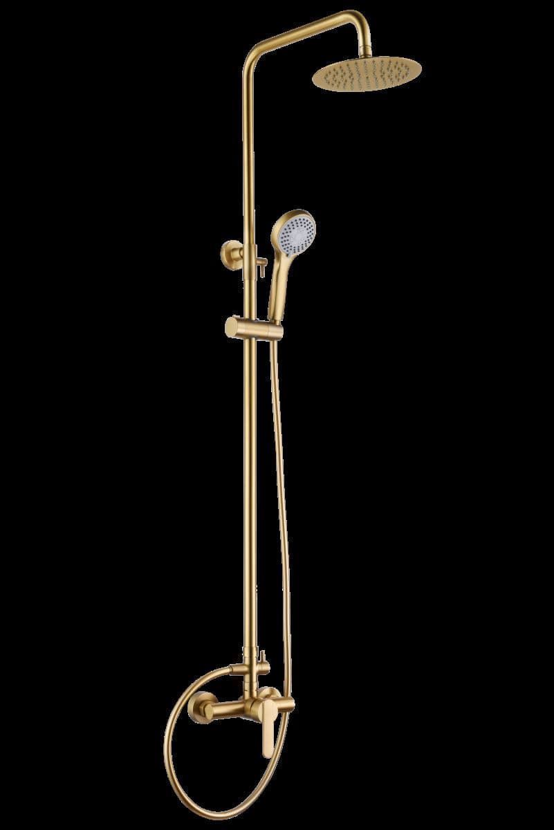 Barra de ducha monomando serie ROMA acabado oro cepillado - Imagen 3
